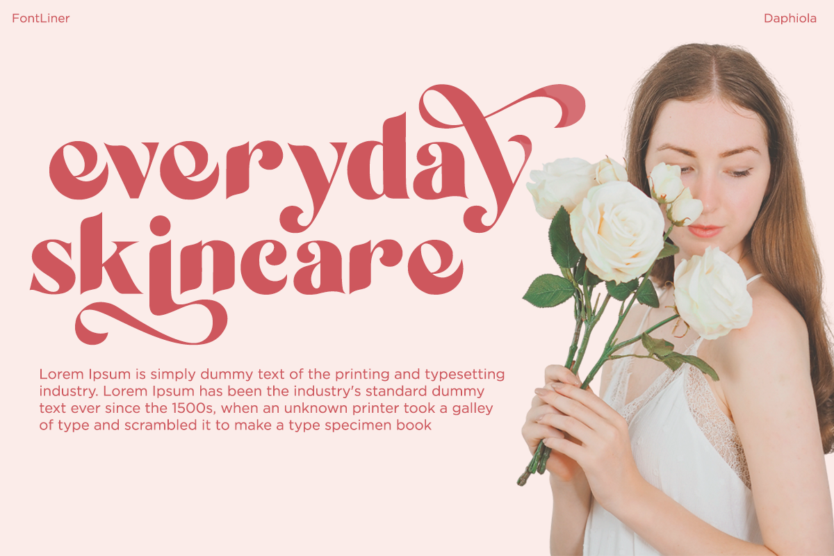 Daphiola - Modern Display Typeface, a Sans Serif Font by Font Liner (Photo 2 of 10)