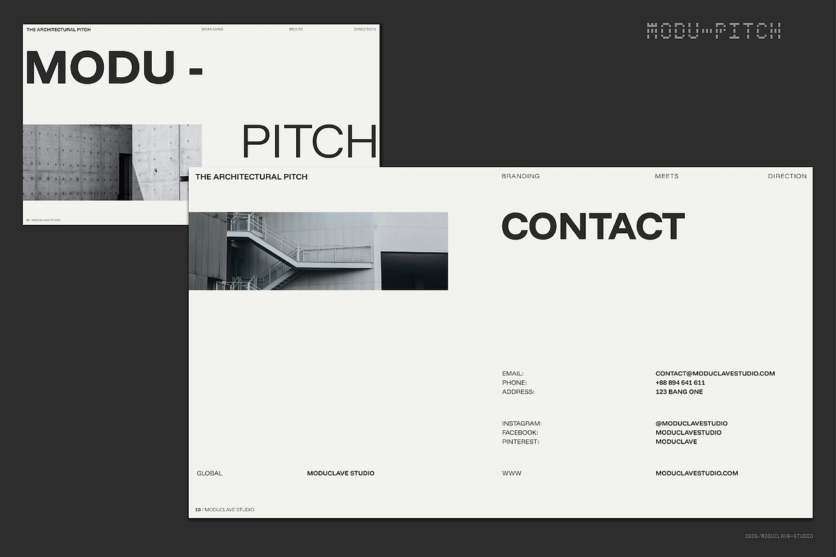 PITCH DECK Architectural Brand, a Presentation Template by Moduclave Studio (Photo 5 of 5)