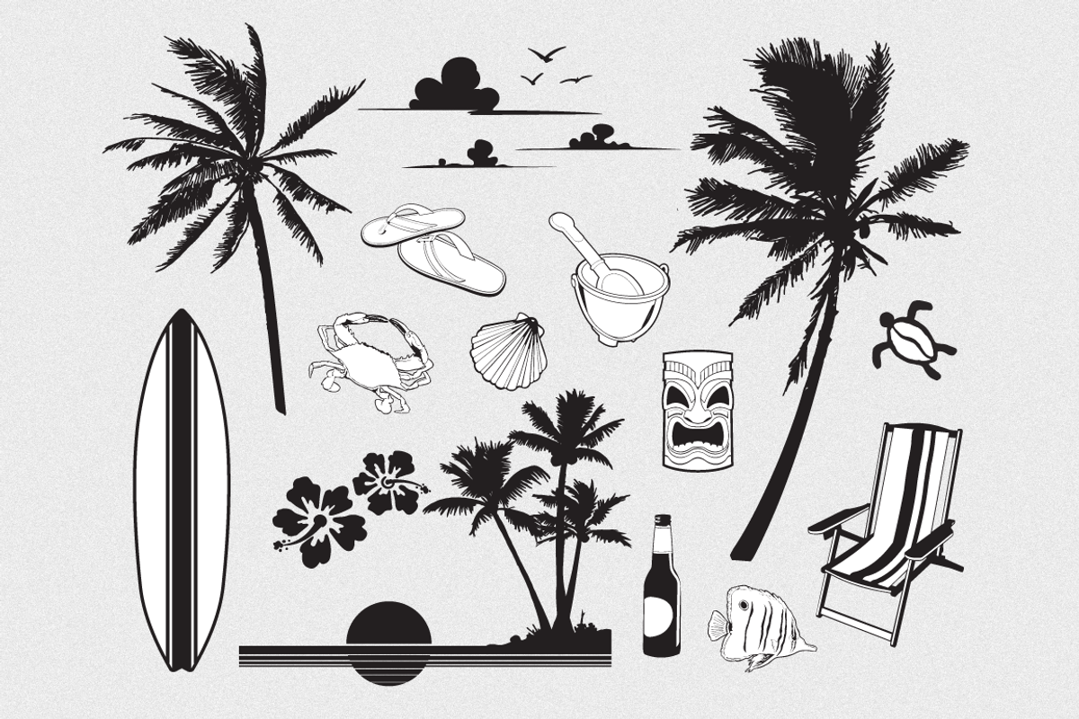 Tropical Vector Pack, an Illustration by blacksheepsupply (Photo 1 of 2)