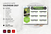 2027 Landscape Calendar Template, a Stationery Template by MstArtwork (Thumbnail 3 of 5)