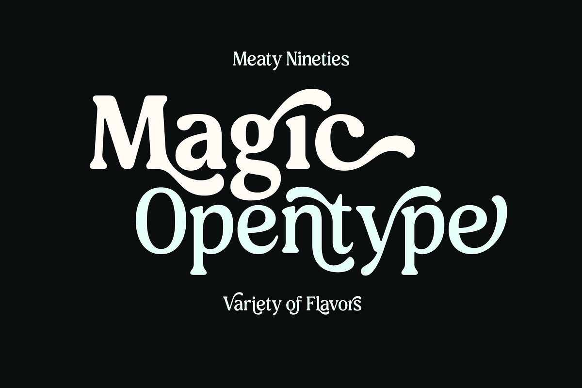 Meaty Nineties - Modern Retro, a Serif Font by Holyline Design (Photo 10 of 15)