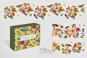 Autumn flowers watercolor clipart, an Illustration by Kate Lanbina (Thumbnail 14 of 22)