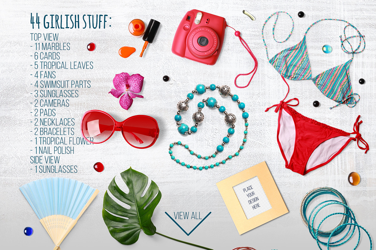 199 isolated summer items (moveable), a Product Mockup by rubinat (Photo 8 of 9)