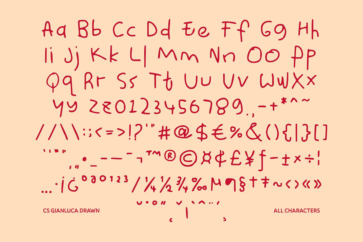 CS Gianluca Drawn, a Handwritten Font by Craft Supply Co. (Photo 8 of 8)