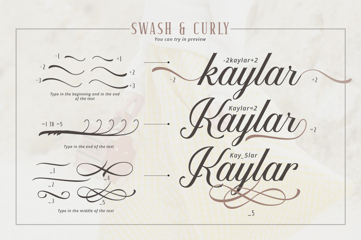 Kaylar - Elegant Script & Serif, a Script Font by Letterhend Studio (Photo 7 of 10)