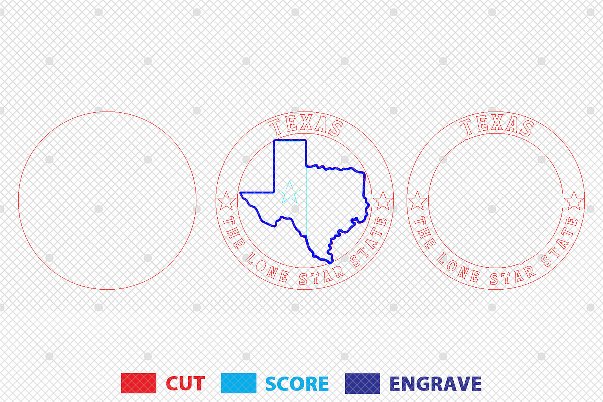 Texas state round sign Svg, a Pattern Graphic by Lasercutiny (Photo 2 of 2)