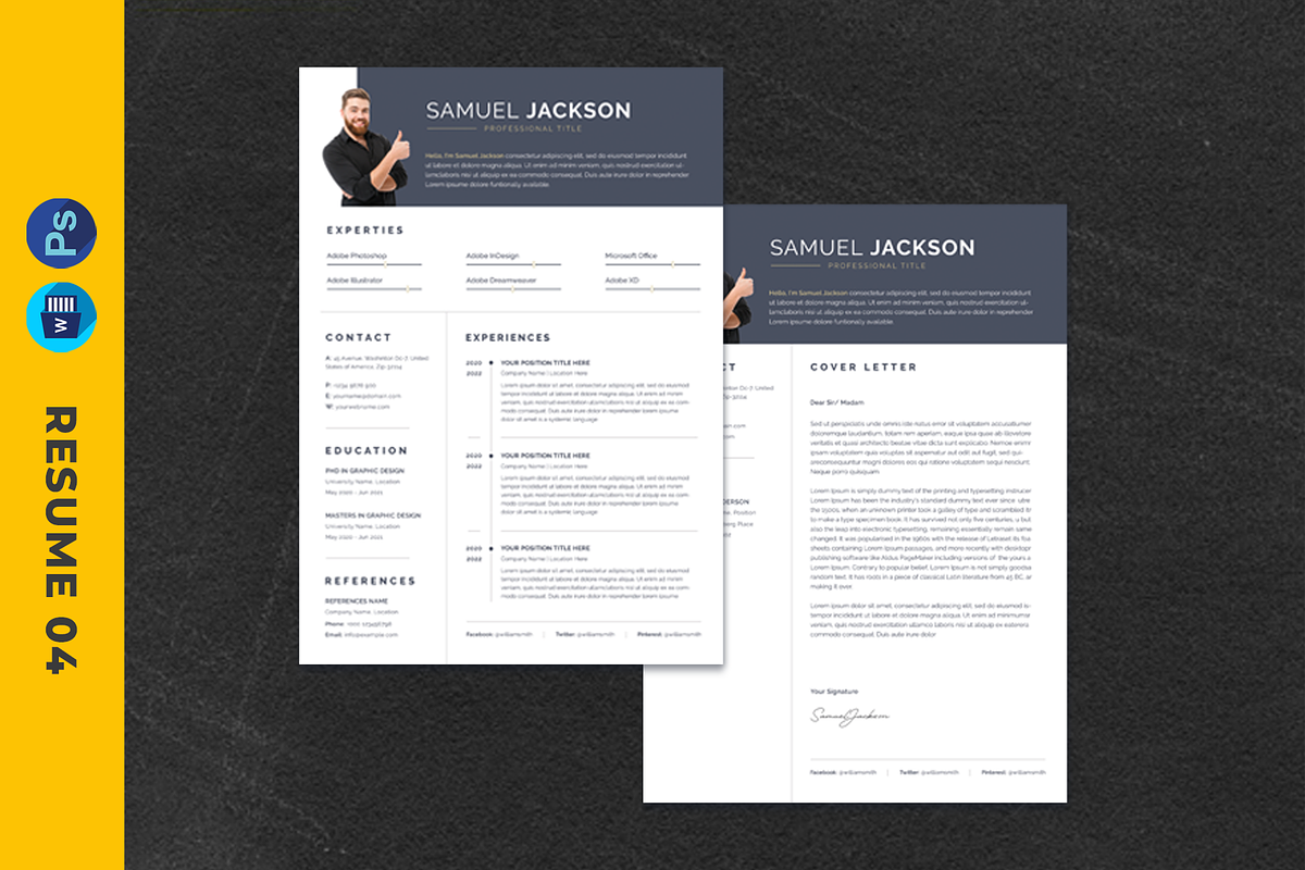 9 in 1 Resume, CV/Curriculum Vitae, a Resume Template by pixel_studio (Photo 5 of 10)