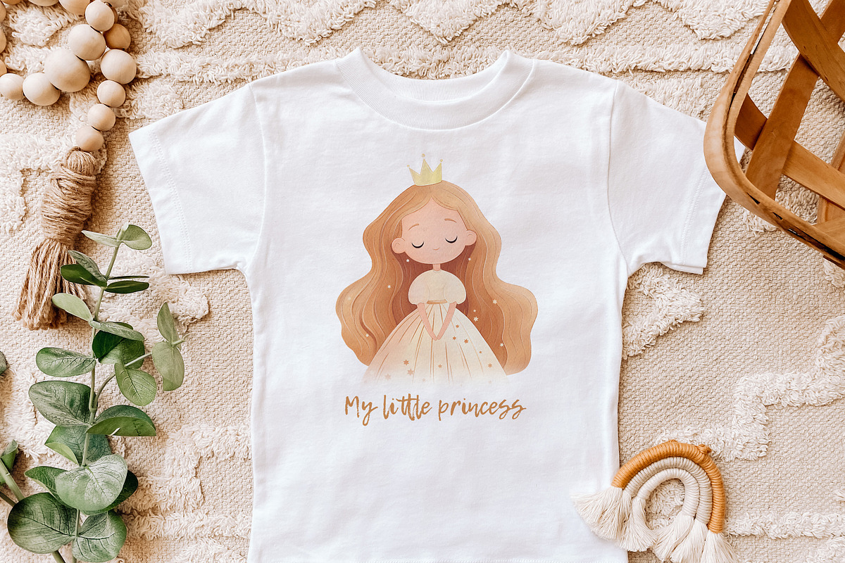 Cute Unicorn and Princess Clipart, a Person Illustration by ekossa_art (Photo 7 of 8)