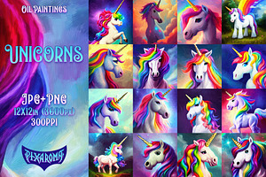 Unicorn Oil Paintings