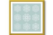 Set of Vector Snowflakes, a Texture Graphic by FineArtStudio (Thumbnail 2 of 3)