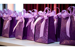 festive purple gift ai generated, a Holiday Photo by pikepicture