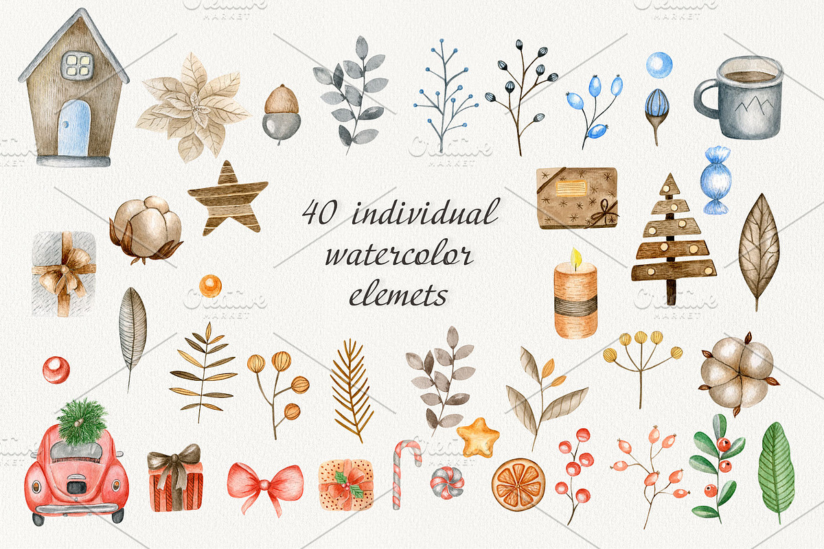 Magical cozy Christmas, a Decorative Illustration by ViolettaKh (Photo 2 of 7)