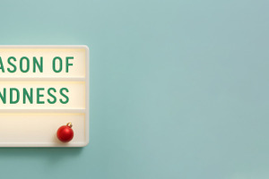 Season of kindness message on lightb, a Photo by Dvoevnore photos