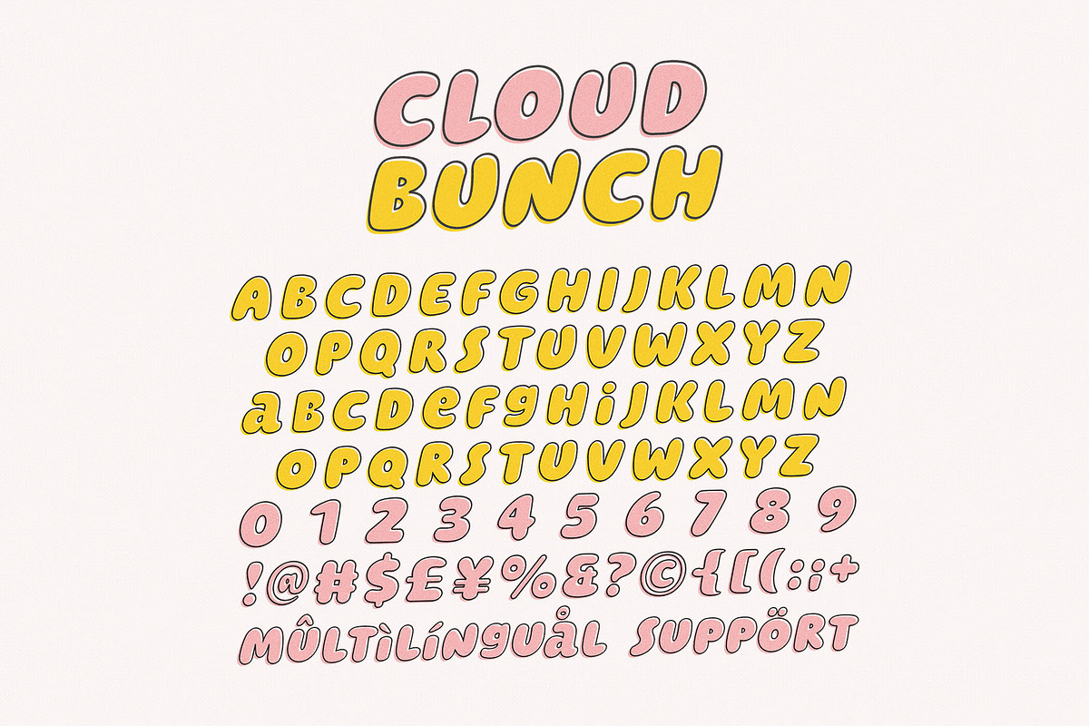 Cloud Bunch - Playful Display Typefa, a Handwritten Font by Four Lines Std. (Photo 10 of 11)