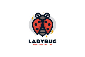 Ladybug Simple Mascot Logo, a Branding & Logo Template by Artnivora.Std