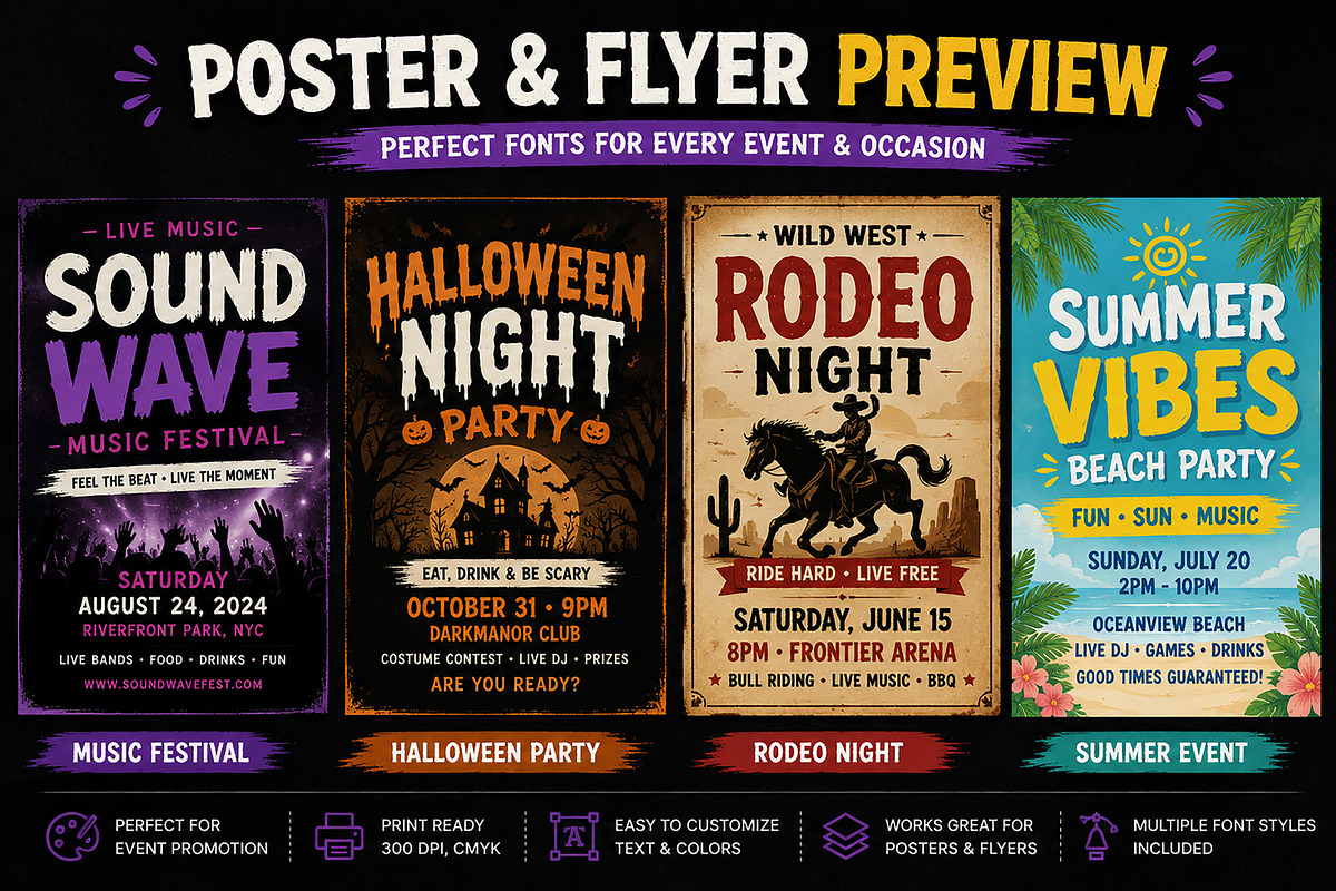 Trendy Mega Bundle Font, a Sans Serif Font by Wow Magic (Photo 9 of 10)
