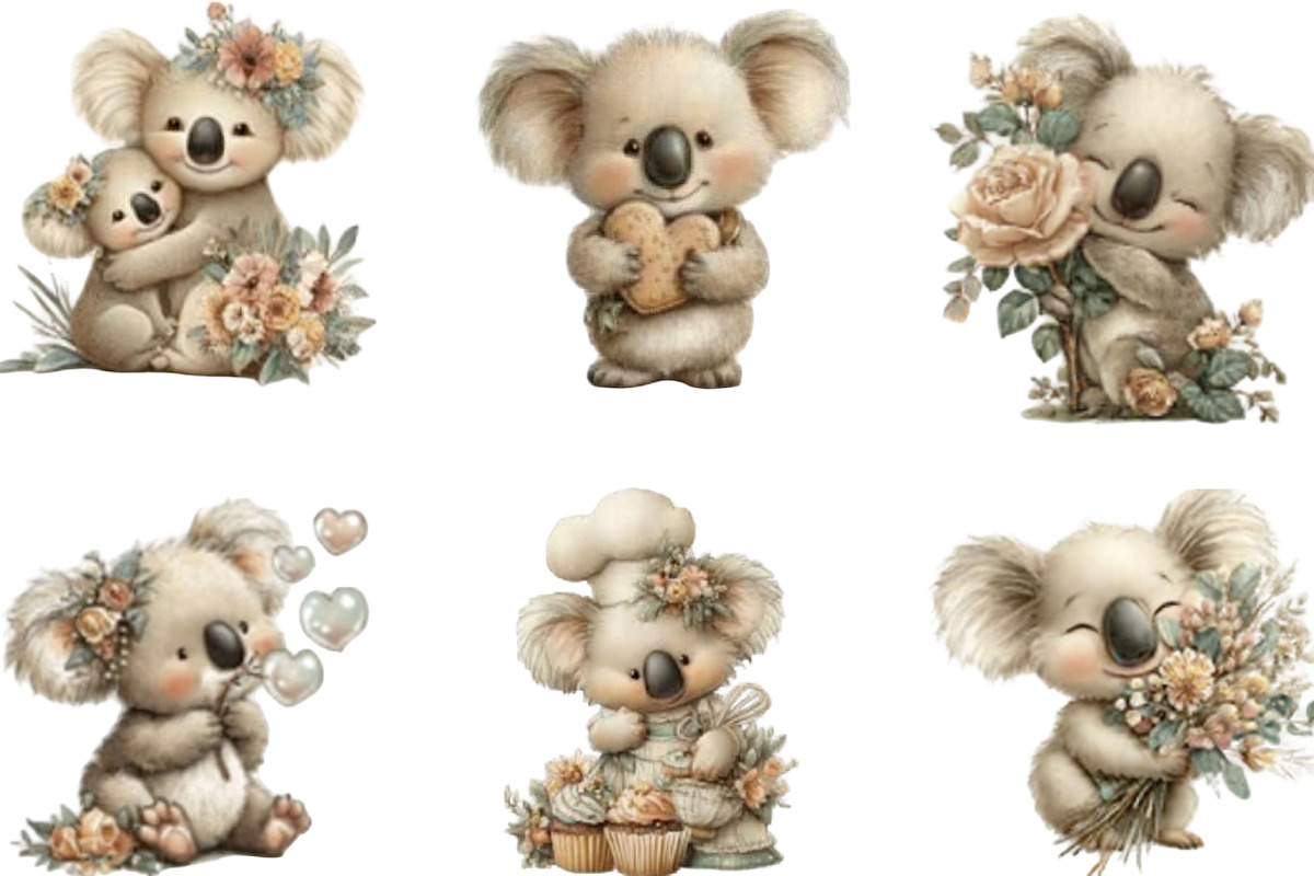 Mothers Day Funny Koala Clipart, an Illustration by Designking (Photo 4 of 5)