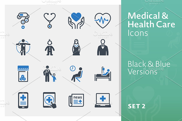 Medical Health Care Icons Set 2