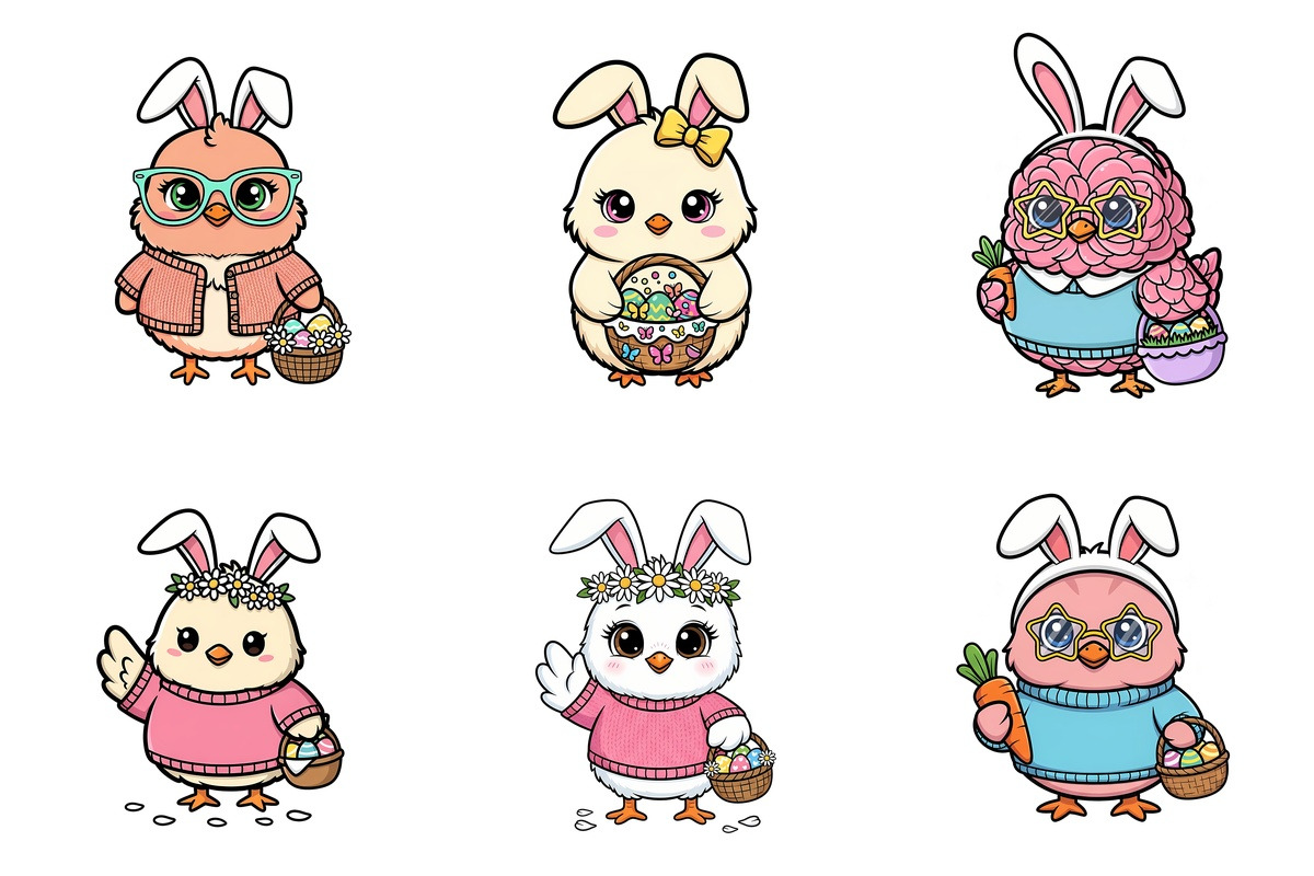 100 Kawaii Easter Chicks Transparent, an Object Graphic by XPERTDESIGNER (Photo 13 of 18)