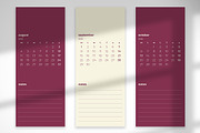 Red Plum 2025 Monthly Calendar, a Print Template by McLittle Stock (Thumbnail 5 of 6)
