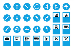 Diverse Traffic and Facility Signage, a Duotone Icon by Saba Vector