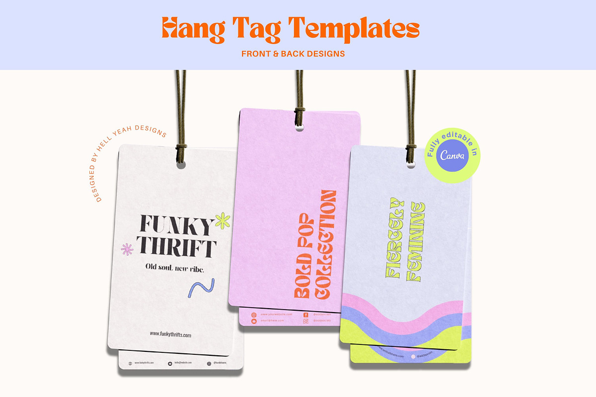 Ecommerce Hang Tag Canva Templates, a Card Template by Hell Yeah Designs (Photo 10 of 10)