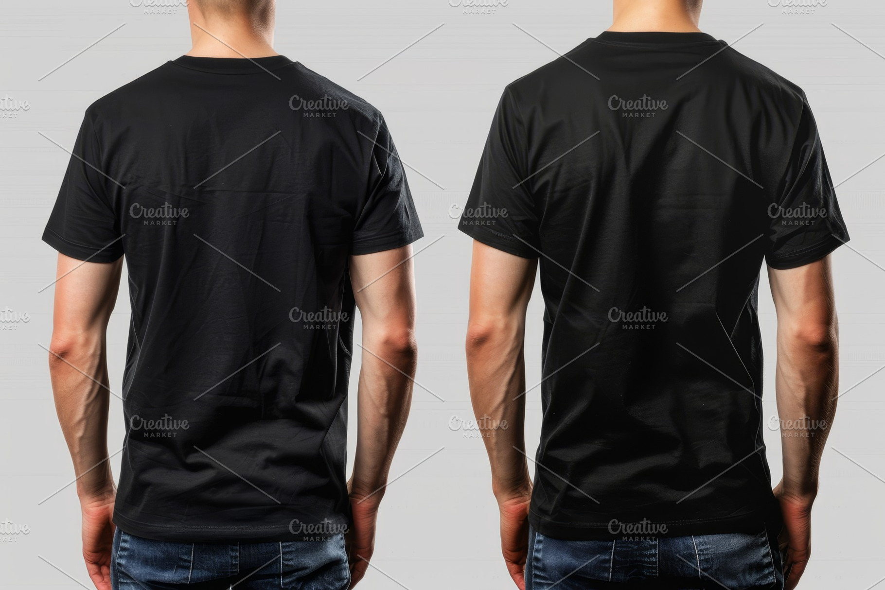 The black t-shirt is presented from, a Photo by Tanuart