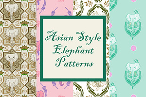 Asian style elephant patterns