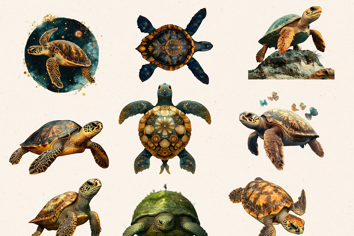 REALISTIC TURTLES CLIPART, an Animal Illustration by Daring Digies (Photo 2 of 7)