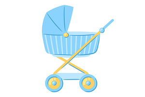 Illustration Of Baby Carriage.