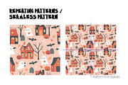 Halloween Haunted House Pattern, a Pattern Graphic by CreativeChristiana (Thumbnail 4 of 8)