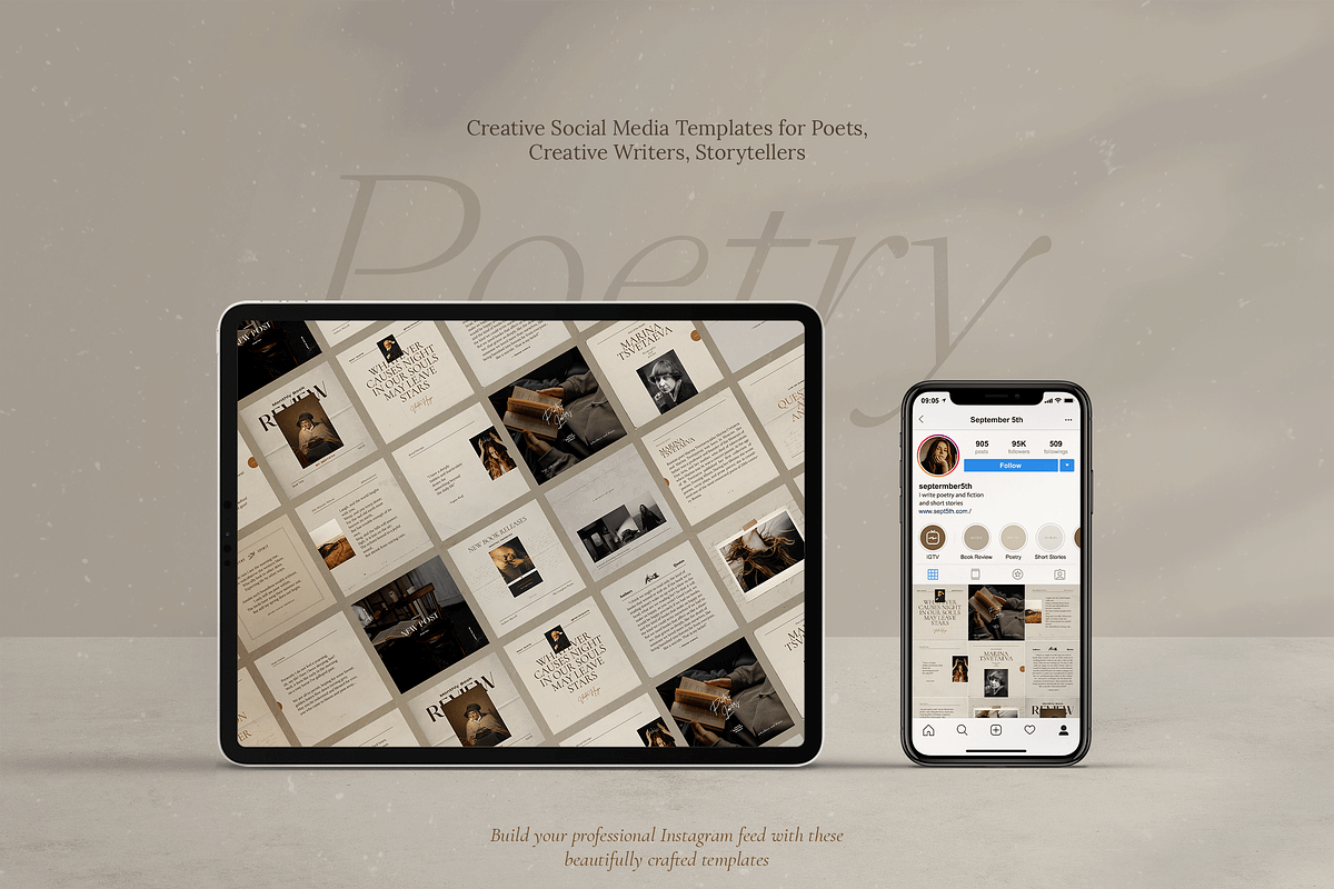 Writers Poets Social Media Templates, a Social Media Template by September 5th (Photo 16 of 17)