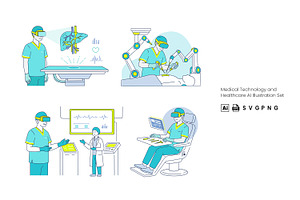 Technology Healthcare Illustration, a Technology Illustration by Stock Shape
