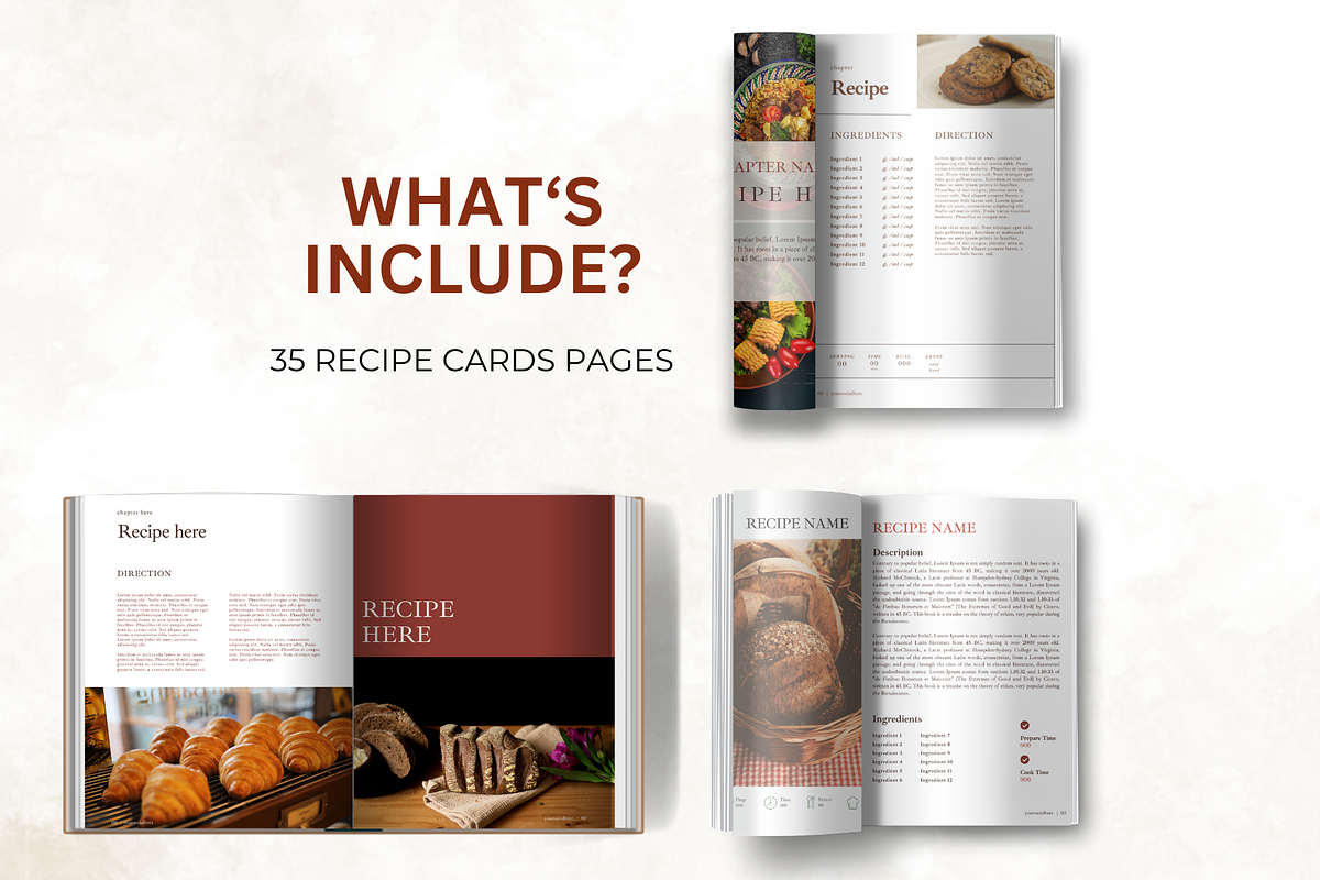 Aesthetic Cookbook Recipe Cards, a Presentation Template by Digital By Nikoleta (Photo 2 of 10)