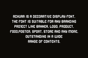 Achura - Thick & Artdeco Font