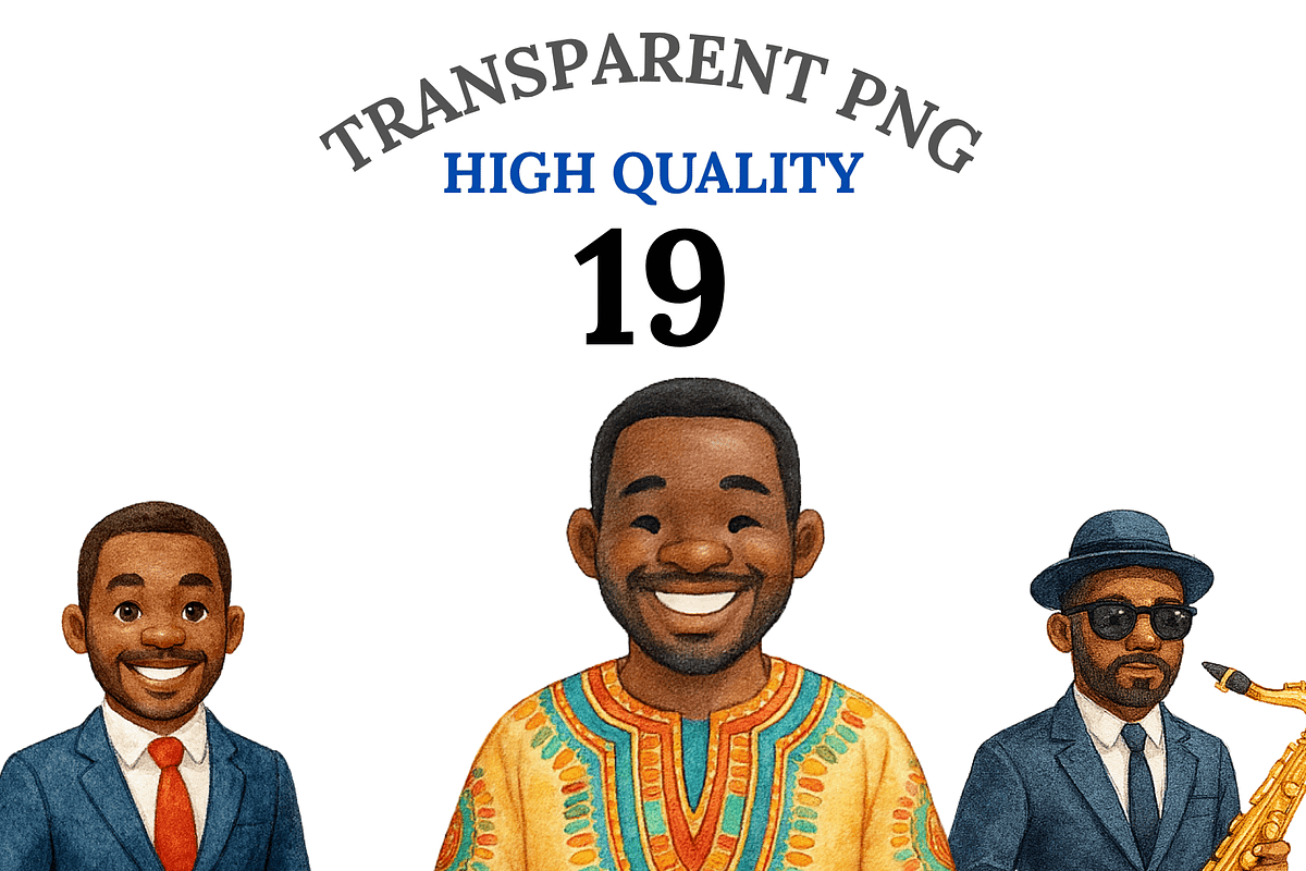 19 Black Classy Man Clipart, a Decorative Illustration by Pati Charm Studio (Photo 1 of 8)