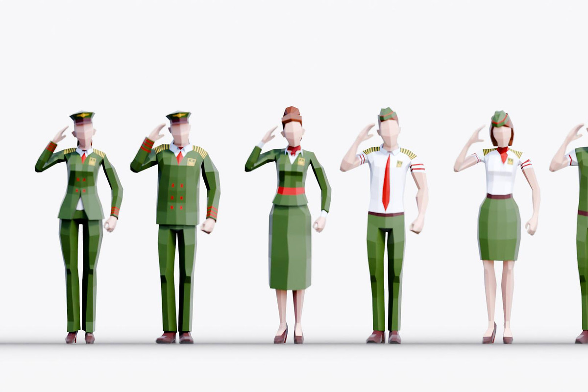 Low Poly Airline Crew Pack, a Characters & Person 3D Model by Studio Ochi (Photo 9 of 13)