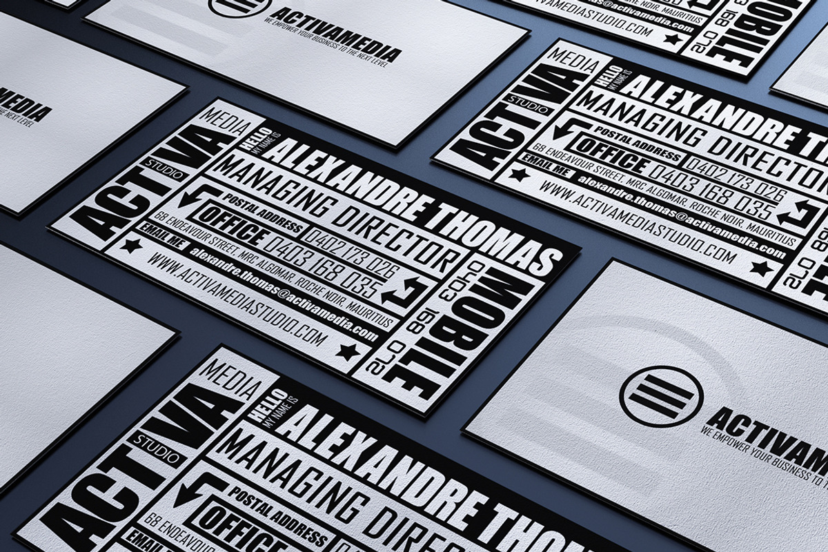 Typography Business Card, a Business Card Template by Marvel (Photo 2 of 3)