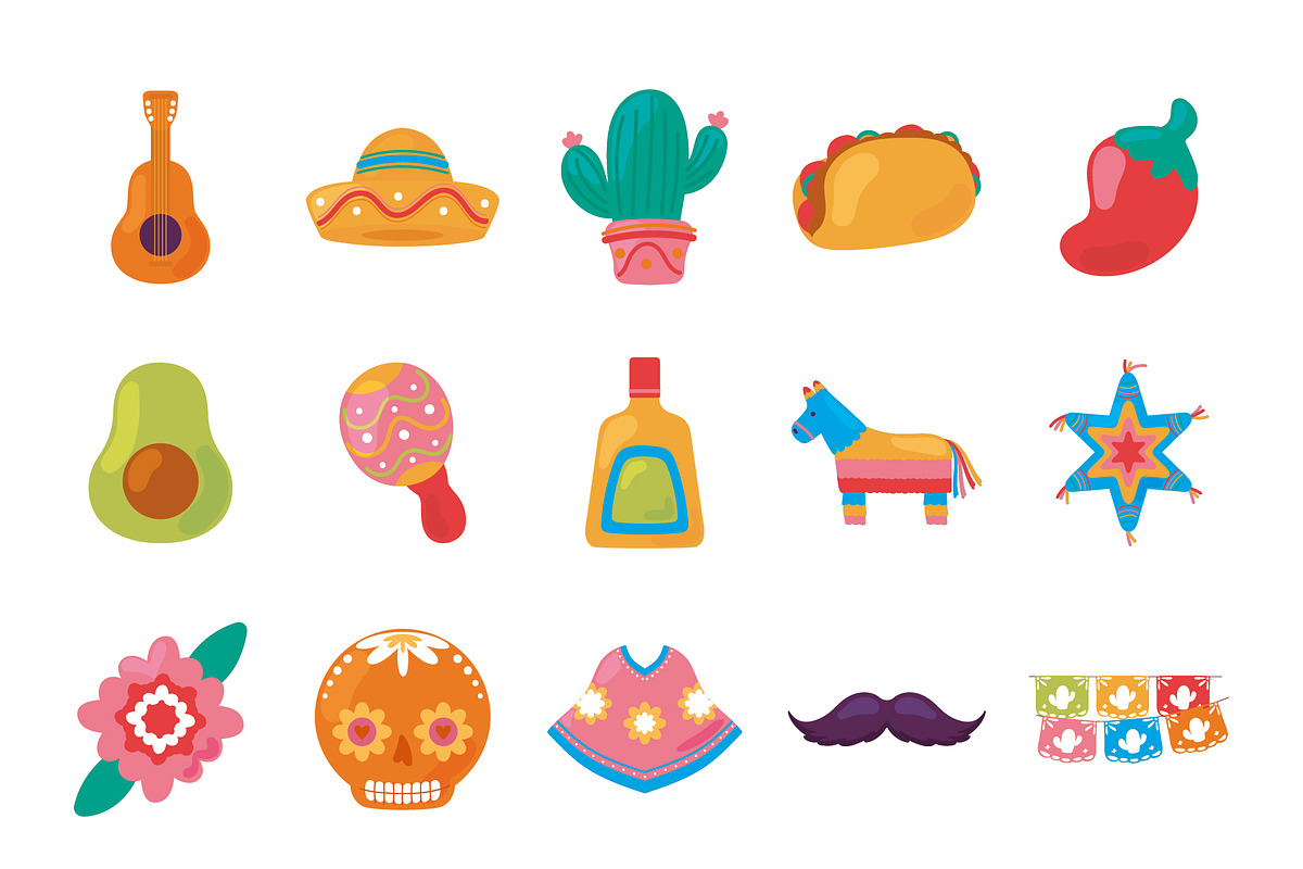 Mexican Culture Illustration Set