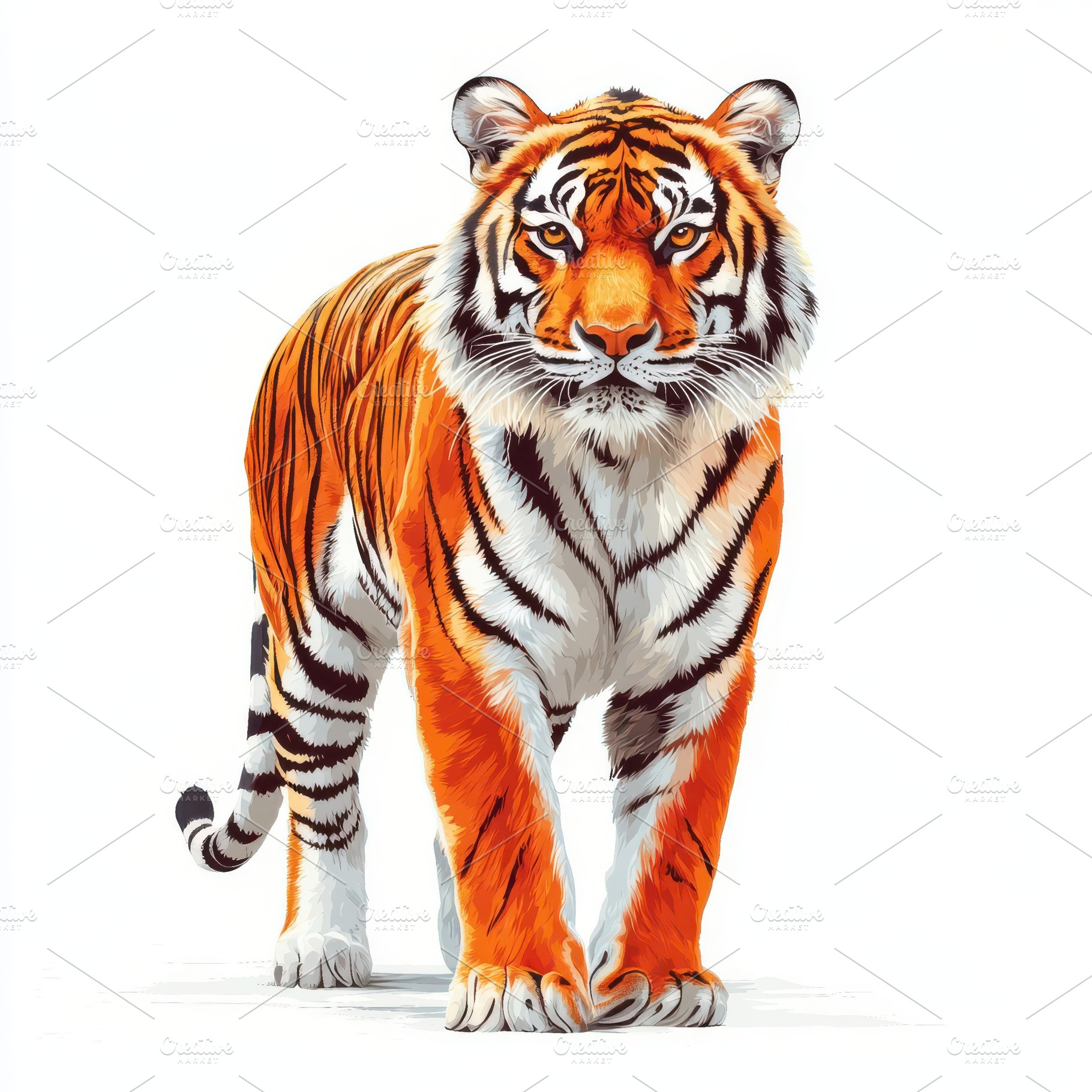 Majestic Tiger Walking Powerful Pred, an Animal Photo by Pixeness Studio