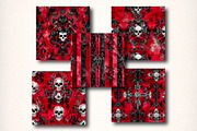 Halloween Red Gothic Digital Paper, a Pattern Graphic by Digital Artistic99 (Thumbnail 5 of 6)