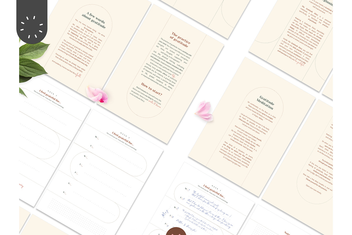 Digital Grateful Diary in PDF, a Stationery Template by Mocca Mockups Store (Photo 10 of 10)
