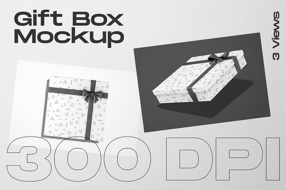 Big Size Gift Box Mockup, a Mockup by Mockupdaddy (Photo 1 of 6)