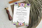 Rustic Floral Garden Wedding, an Invitation Template by Creativetacos (Thumbnail 1 of 3)