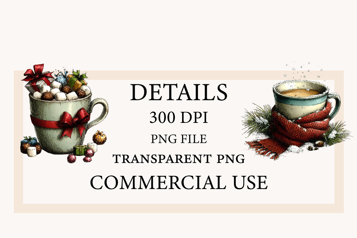 Christmas Hot Cocoa Clipart, a Seasonal Illustration by Designworld (Photo 4 of 11)