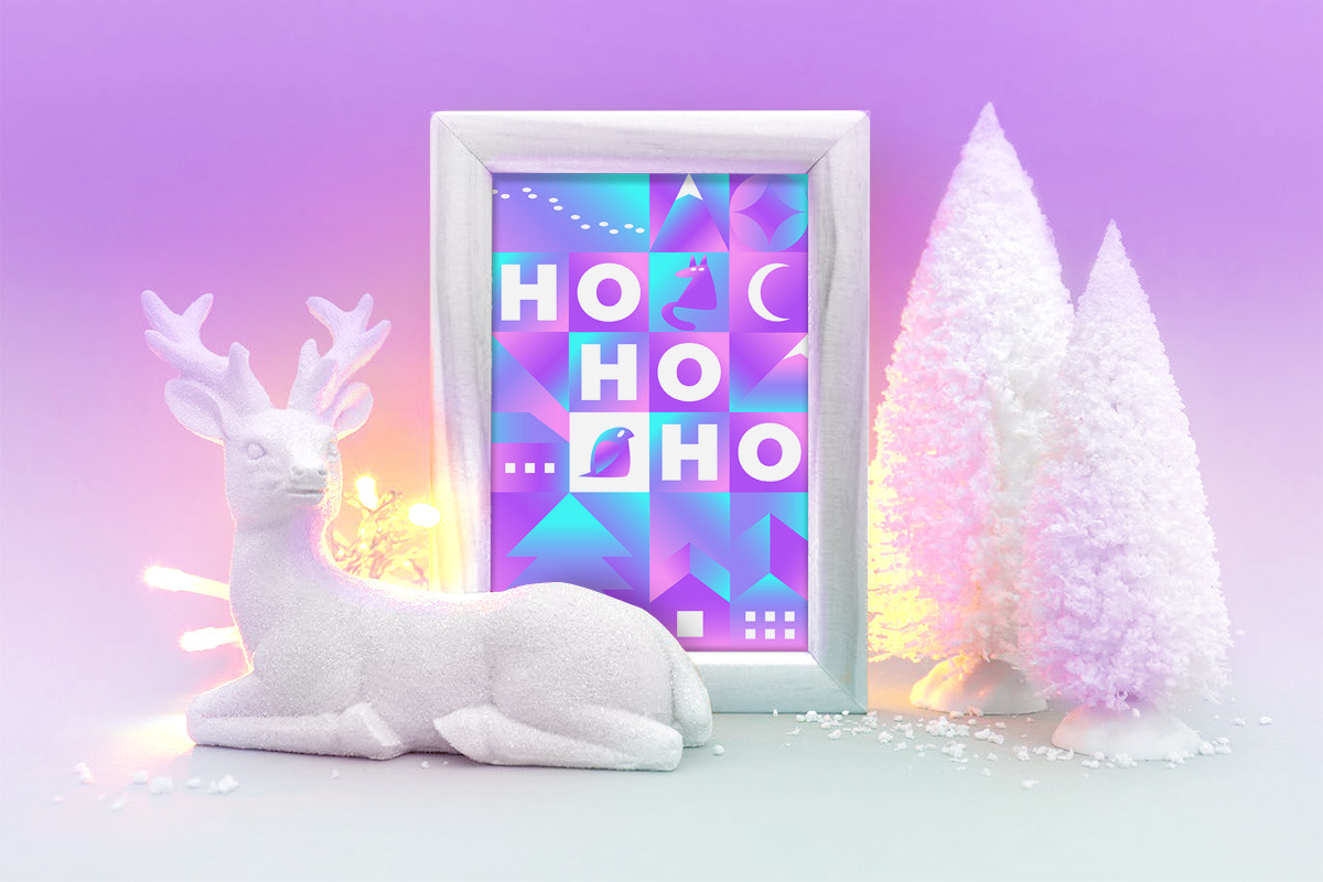 Holographic Christmas Geometric Set, an Object Graphic by Julie&Taily (Photo 9 of 23)