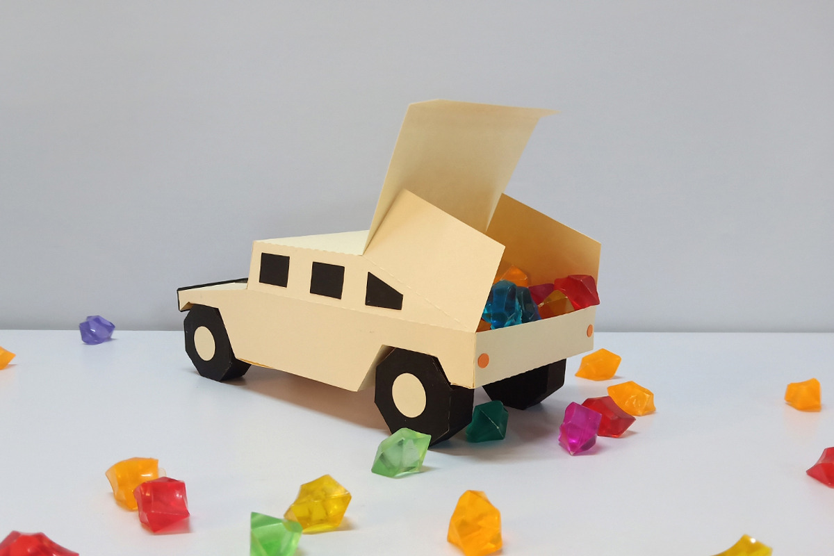 DIY Hummer Favor - 3d papercraft, a Templates & Theme by PAPER amaze