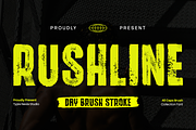 Rushline - Bold Dry Brush Sport Font, a Sans Serif Font by Typia Nesia (Thumbnail 1 of 9)