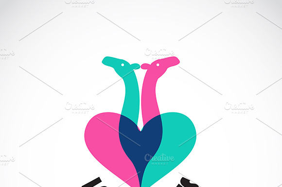 Giraffe In The Form Of Heart