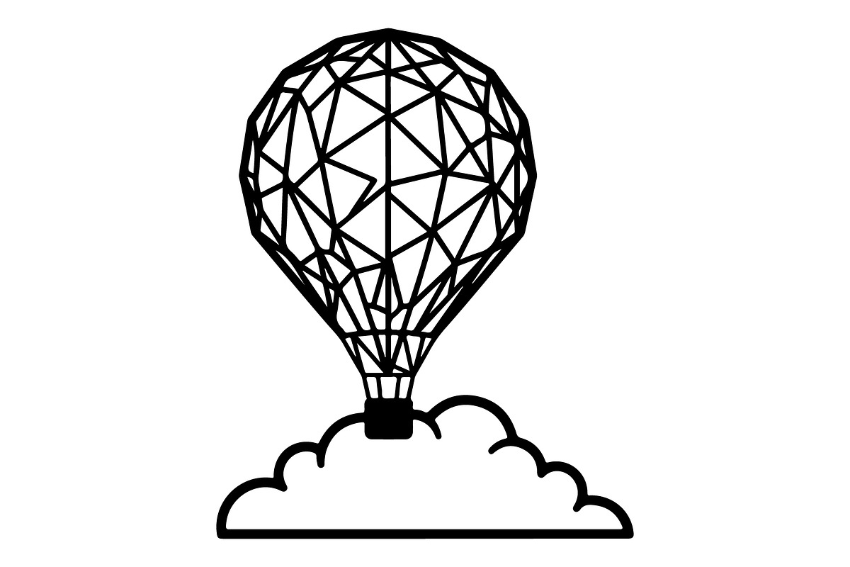 Hot Air Balloon Silhouette Bundle, an Object Illustration by Gaye Art (Photo 31 of 31)